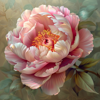 Blooming Peony Grace - Diamond Painting