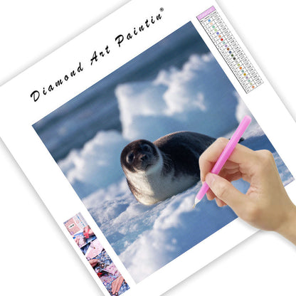 Ribbon Seal on Ice - Diamond Painting