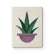 Green Plant in Purple Pot - Punch Needle