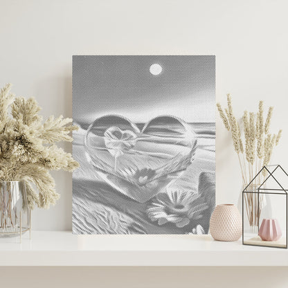 Crystal Heart - Dot Painting