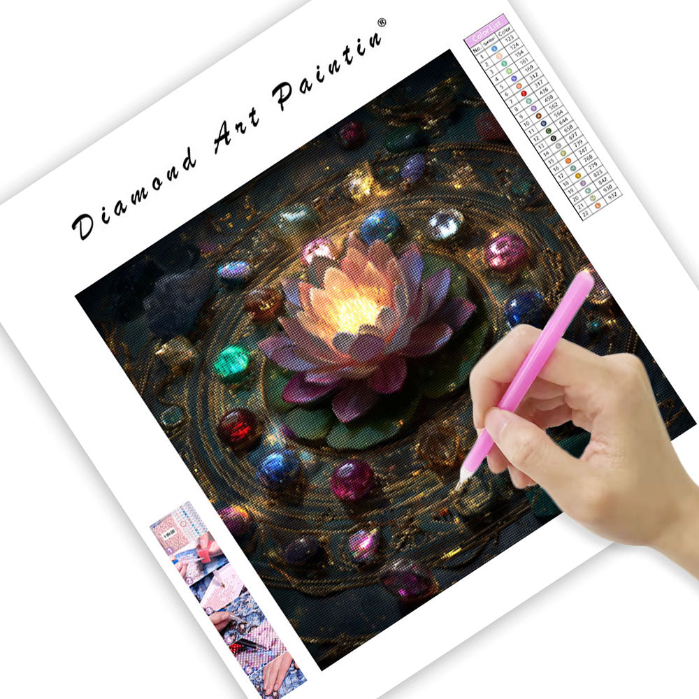 Cosmic Lotus - Diamond Painting