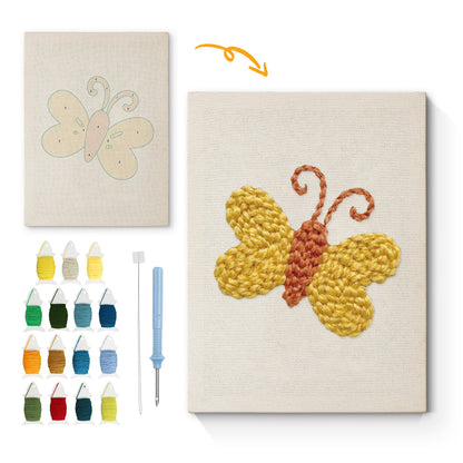 Butterfly Embroidery - Punch Needle
