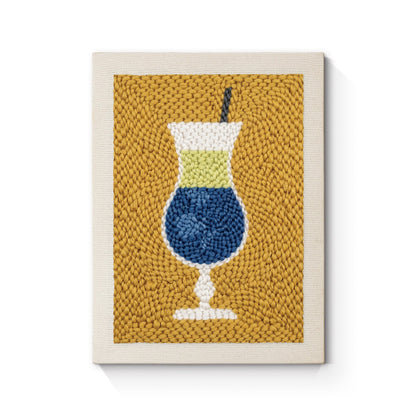 Blue Cocktail - Punch Needle