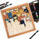 Shiba Squad- Wooden Coloring Puzzle
