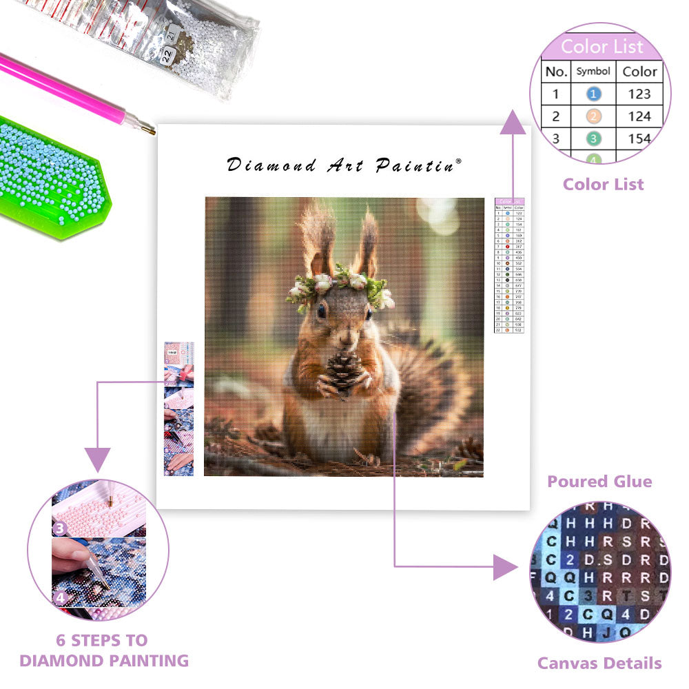 Pine Squirrel - Diamond Painting