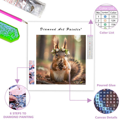 Pine Squirrel - Diamond Painting