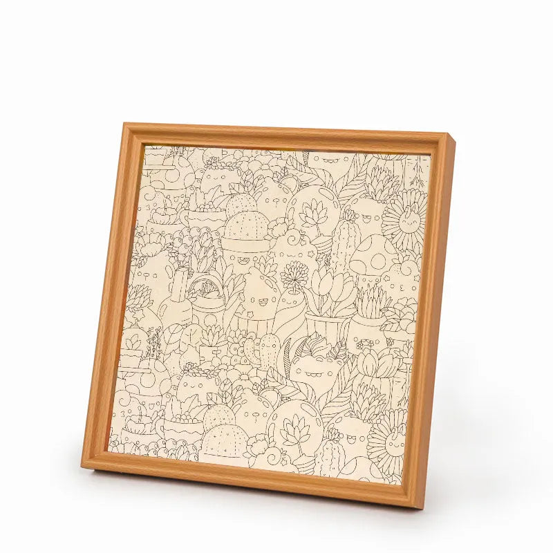 Botanical Paradise - Wooden Coloring Puzzle