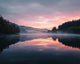 Foggy Lake at Sunrise - Diamond Painting