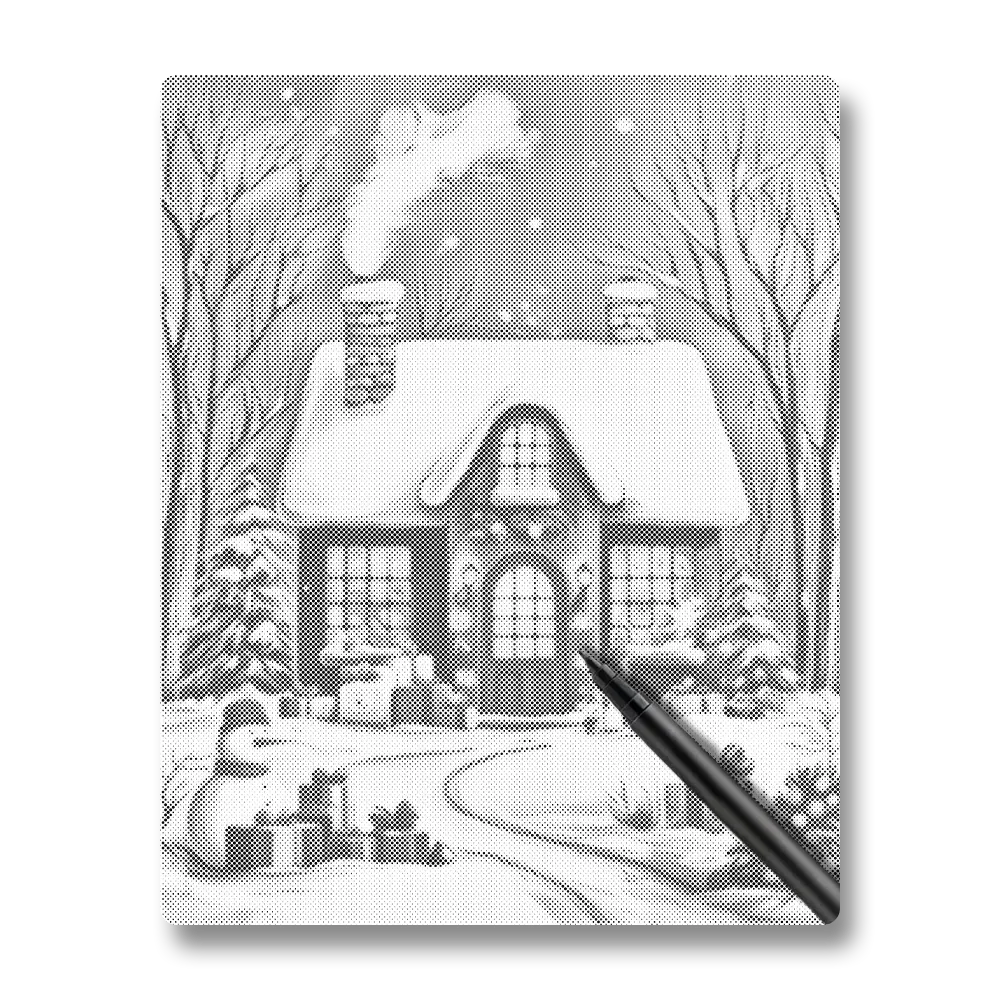 The Christmas House - Dot Painting