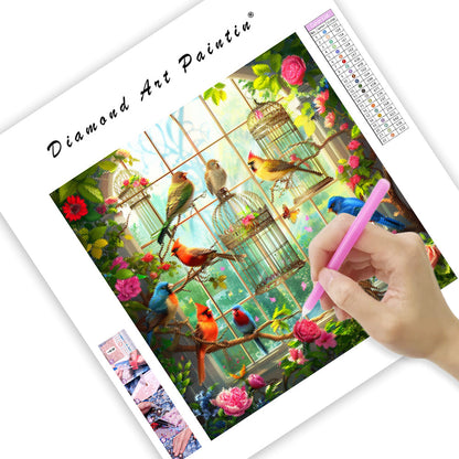 Garden Aviary - Diamond Painting