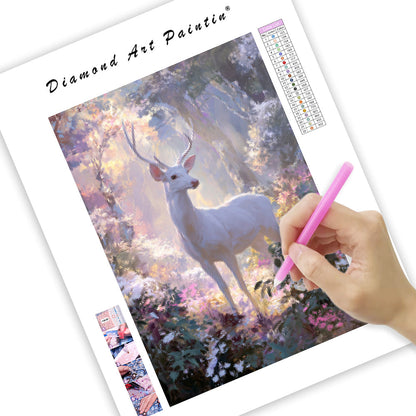 White Deer Light - Diamond Painting