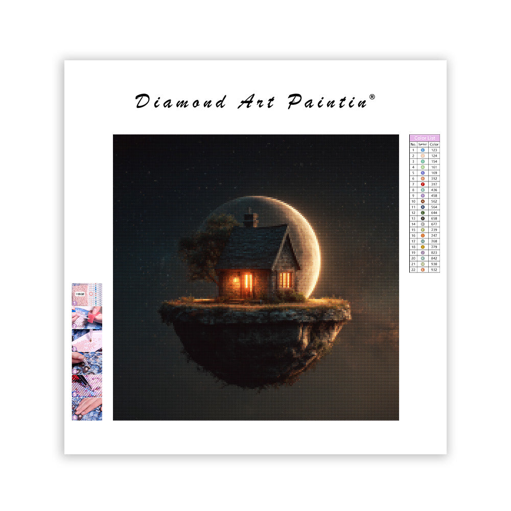 Cottage on a Planet - Diamond Painting