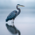 Great Blue Heron Reflection - Diamond Painting