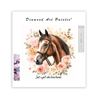 Just a Girl Who Loves Horses - Diamond Painting