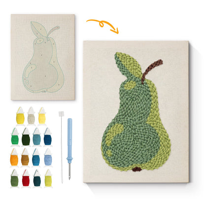 Green Pear - Punch Needle