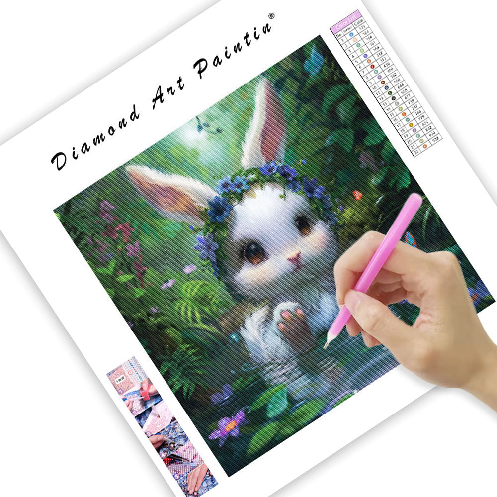 Fantasy Flower Rabbit - Diamond Painting
