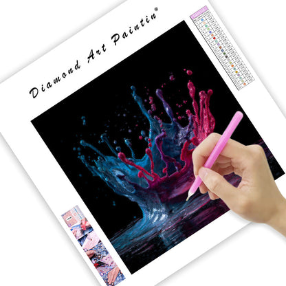 Dynamic Paint Splash Crown - Diamond Painting
