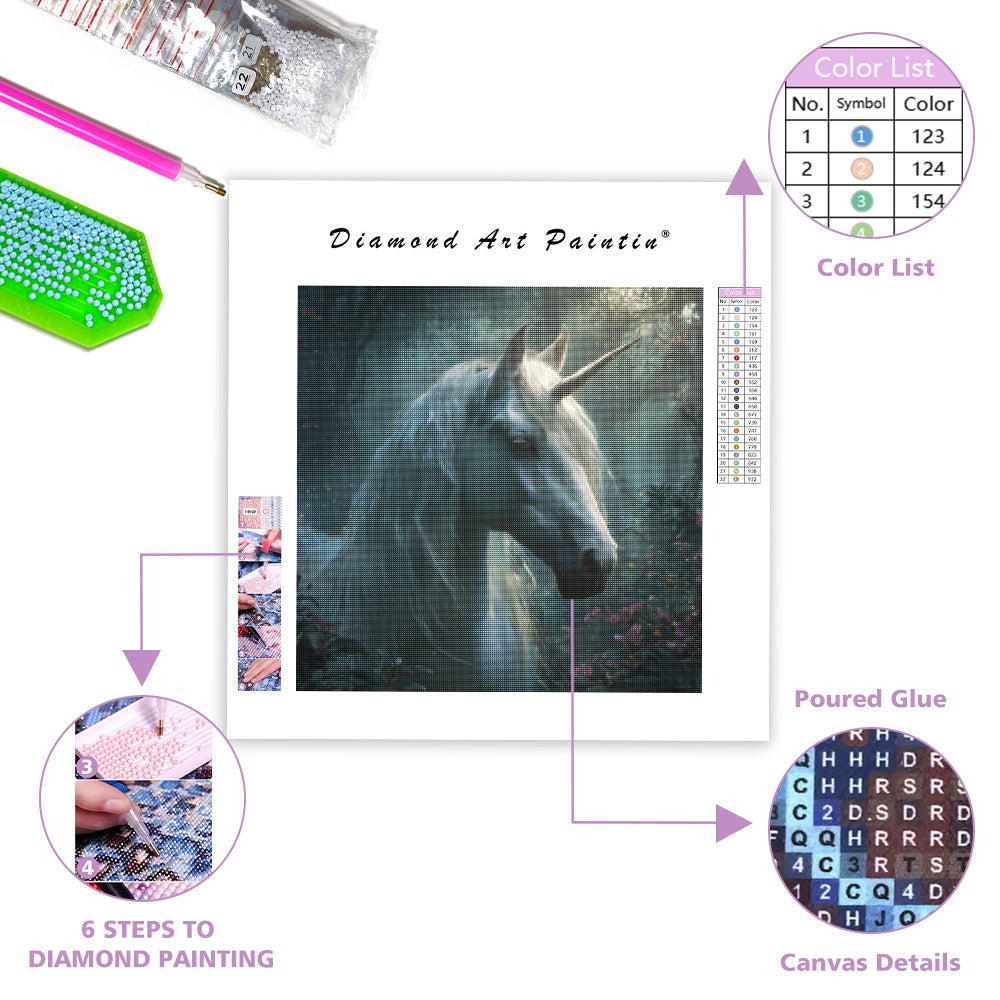 Enchanted Forest Unicorn - Diamond Painting