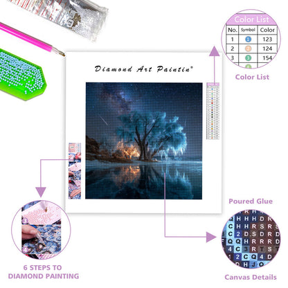 Frozen Tree of Light - Diamond Painting