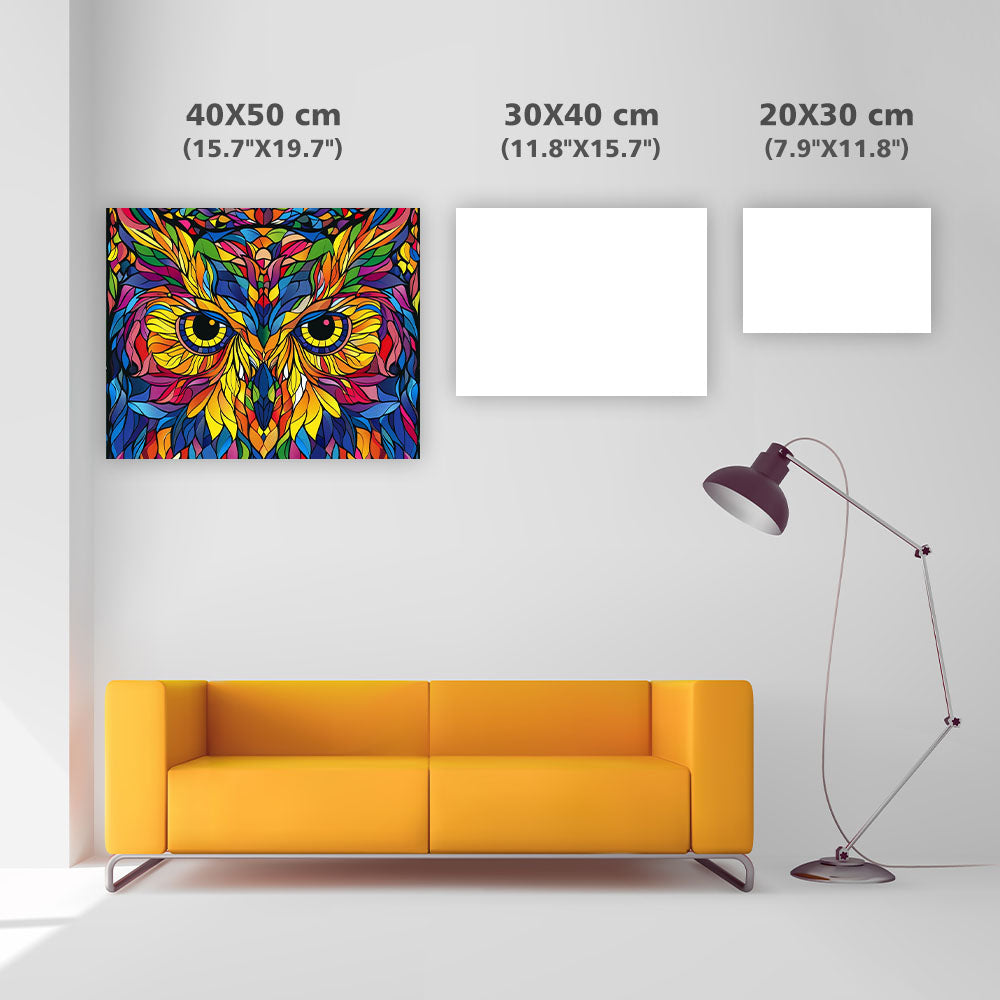 Stained Glass Owl - Diamond Painting
