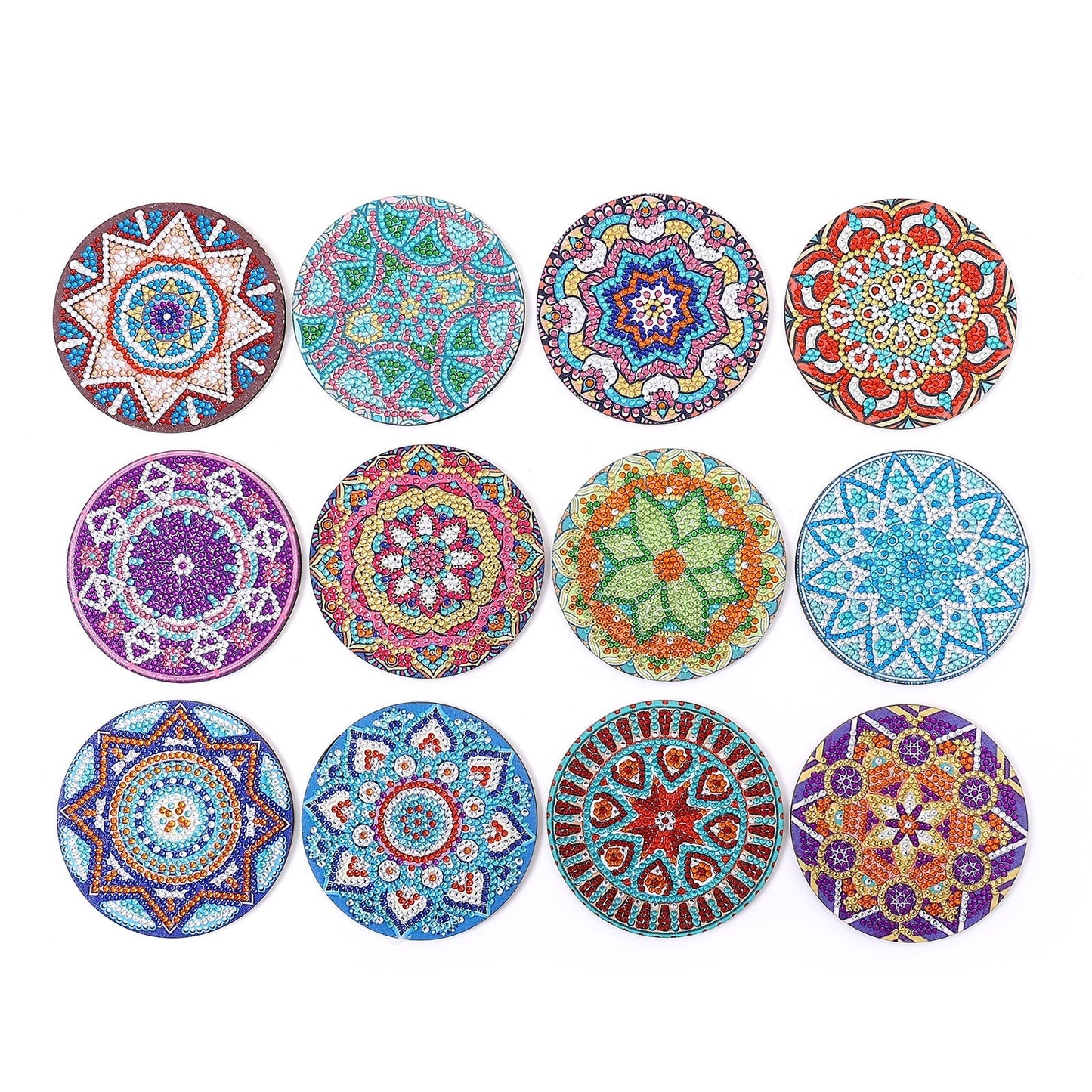 DIY Mandala K - Diamond Coasters