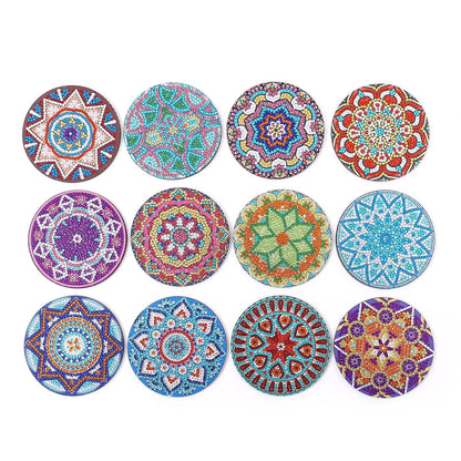 DIY Mandala K - Diamond Coasters