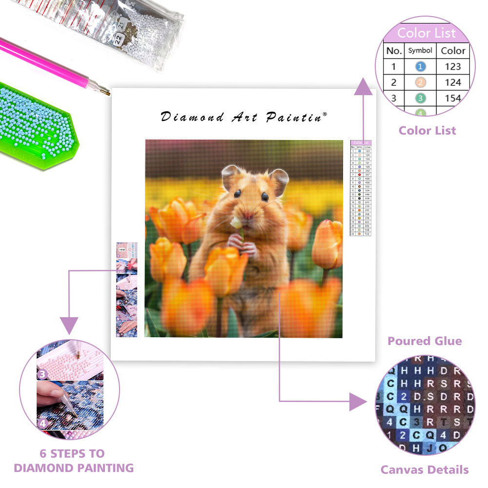 Tulip Hamster - Diamond Painting