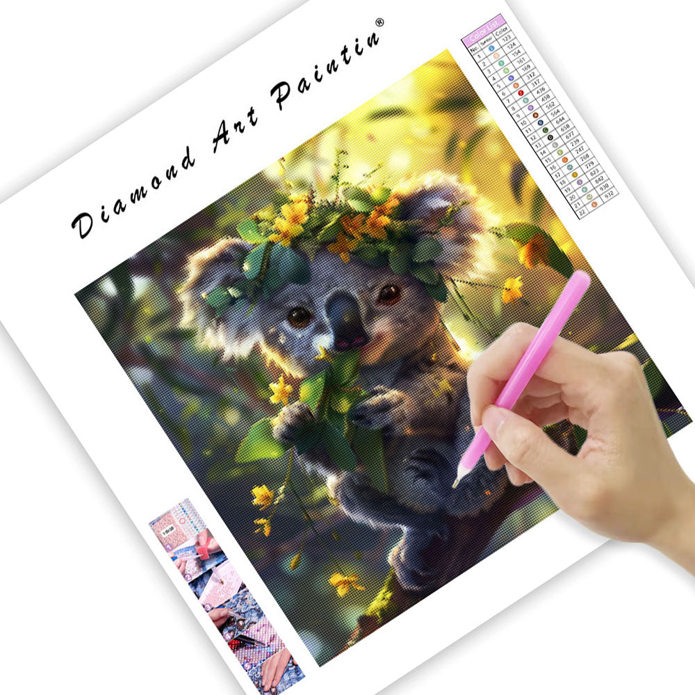 Eucalyptus Flower Koala - Diamond Painting