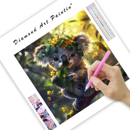 Eucalyptus Flower Koala - Diamond Painting