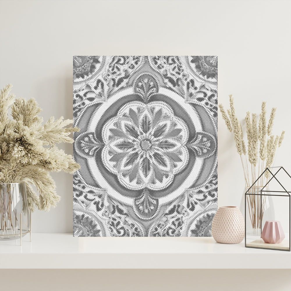 Golden Green Mandala - Dot Painting