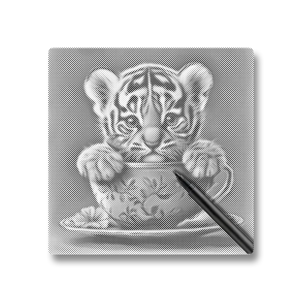 Adorable Tiger Cub - Dot Painting