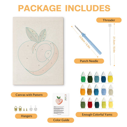 Peach Embroidery - Punch Needle