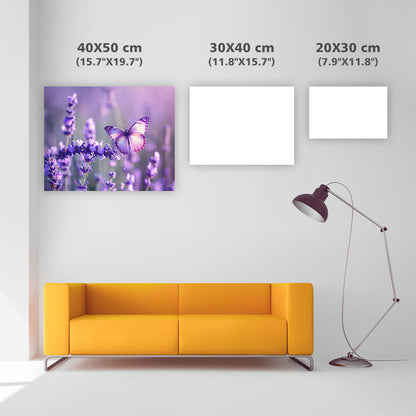 Lavender Butterfly - Diamond Painting