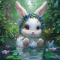 Fantasy Flower Rabbit - Diamond Painting