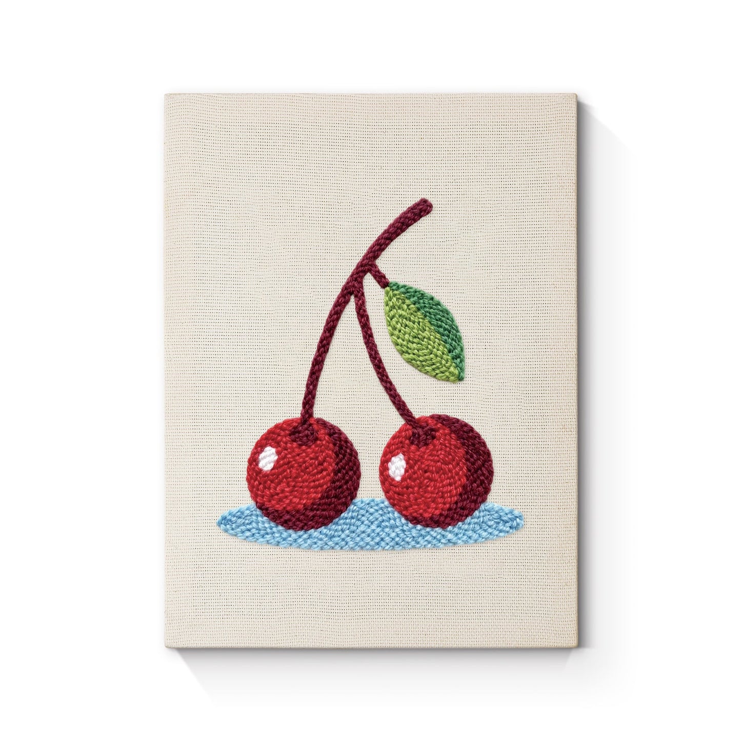 Cherry Blossom with Leaves - Punch Needle