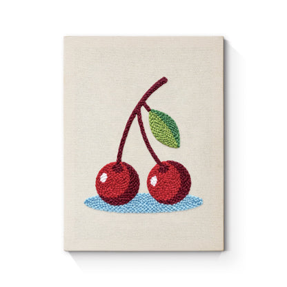 Cherry Blossom with Leaves - Punch Needle