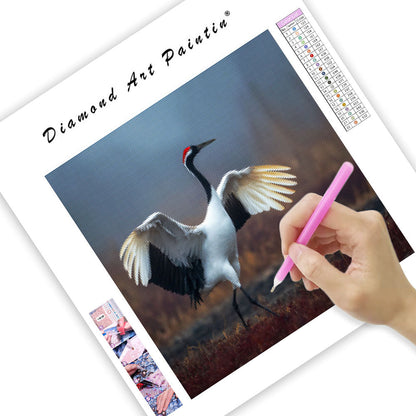 Red-crowned Crane Dance - Diamond Painting