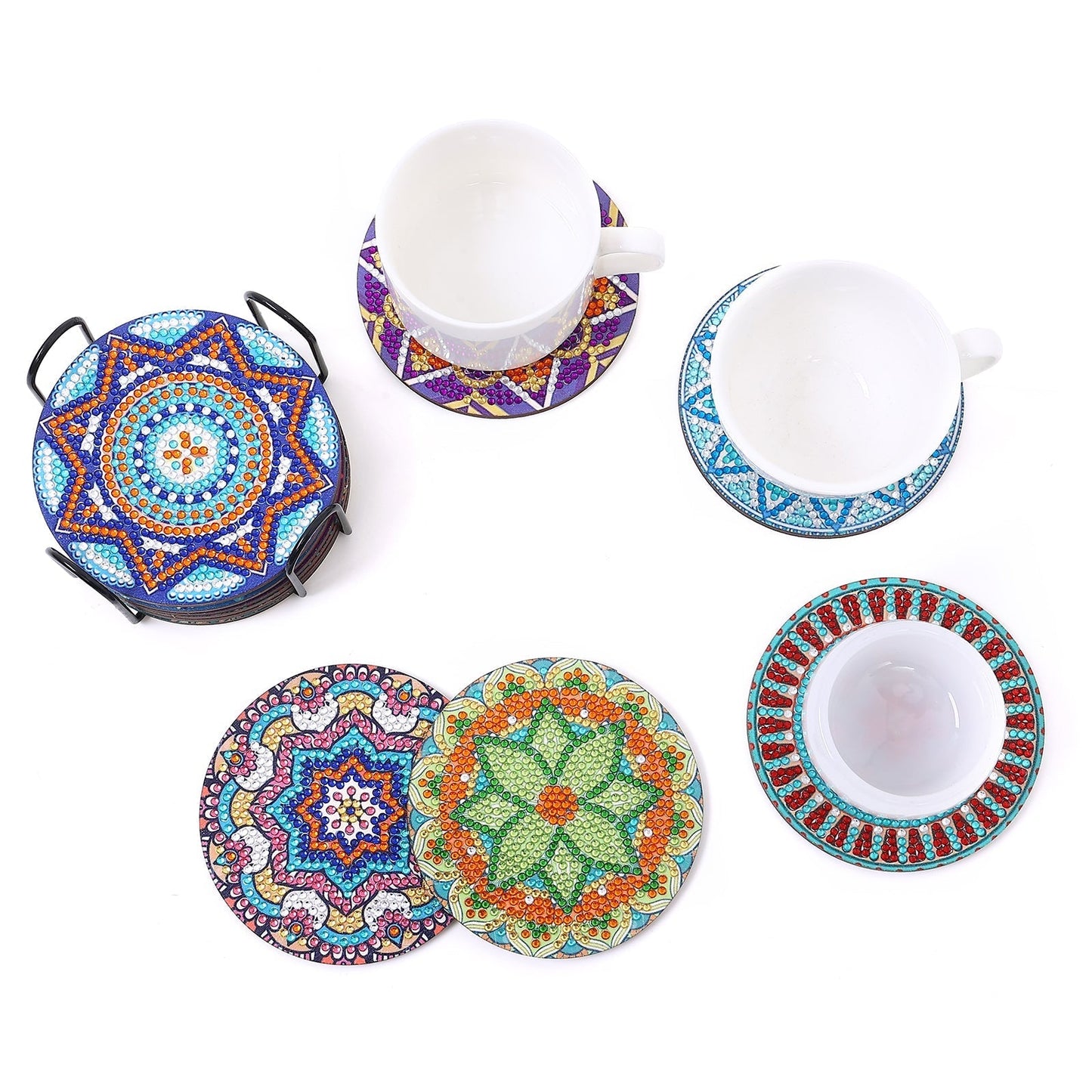 DIY Mandala K - Diamond Coasters