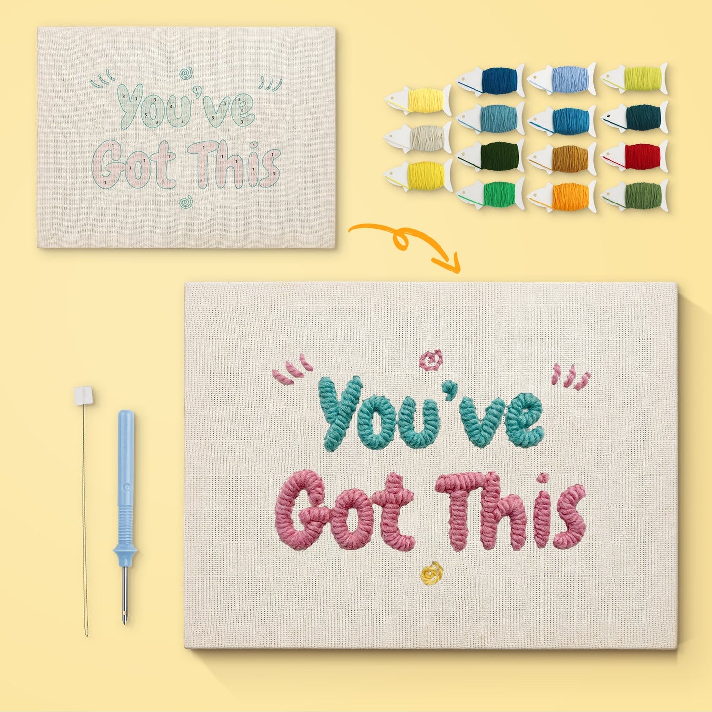 You've Got This - Punch Needle