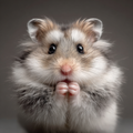 Teddy Bear Hamster Grooming - Diamond Painting