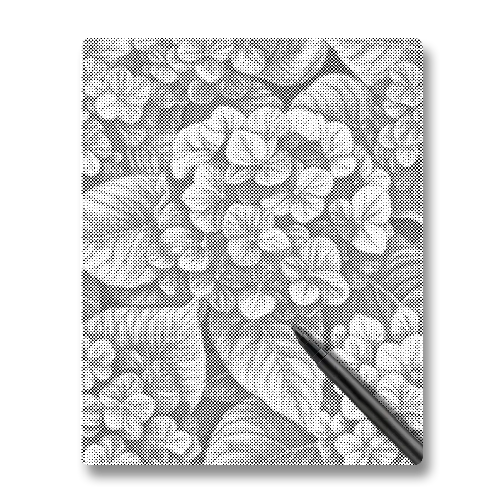 Hydrangeas in Groups - Dot Painting