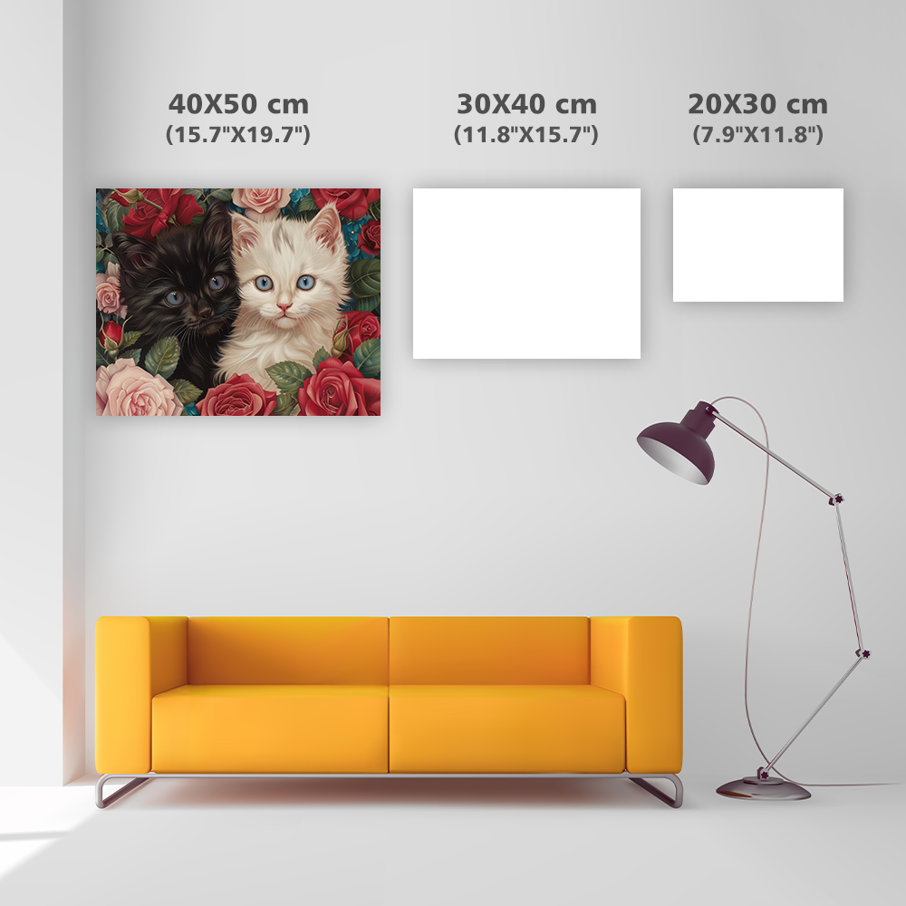 Rose Cats - Diamond Painting