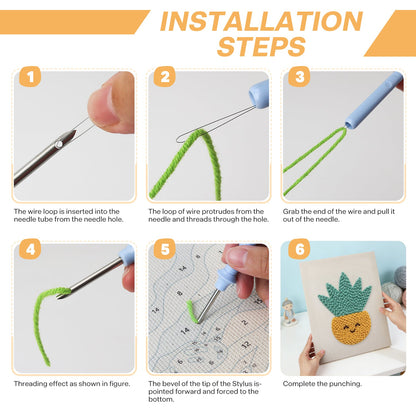 Smiling Pineapple - Punch Needle