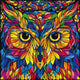 Stained Glass Owl - Diamond Painting
