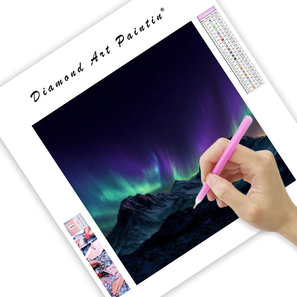 Aurora Mountains - Diamond Painting