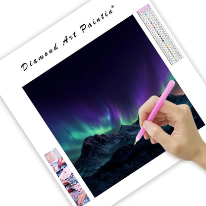 Aurora Mountains - Diamond Painting