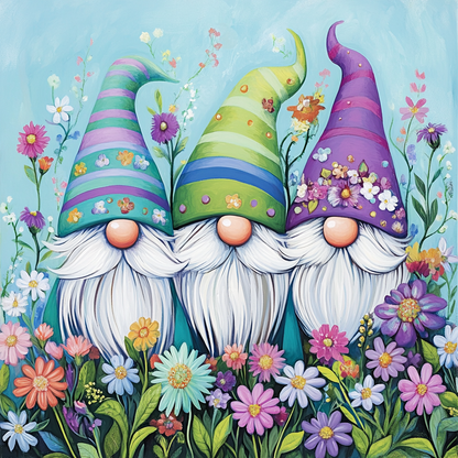 Flower Gnomes - Diamond Painting