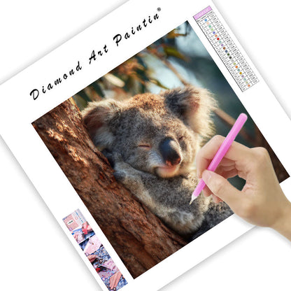 Koala Hugging Tree - Diamond Painting