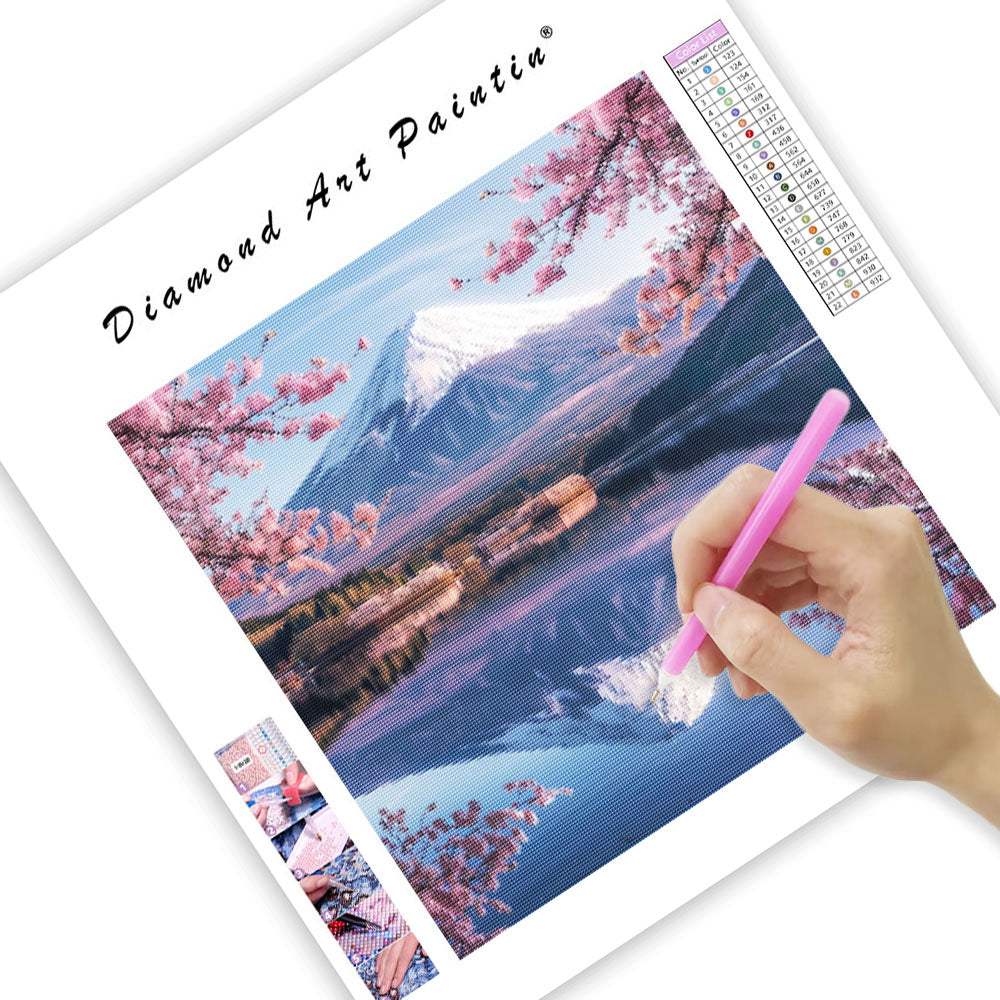 Fuji Cherry Reflection - Diamond Painting