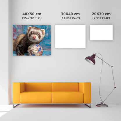 Ferret Playing - Diamond Painting